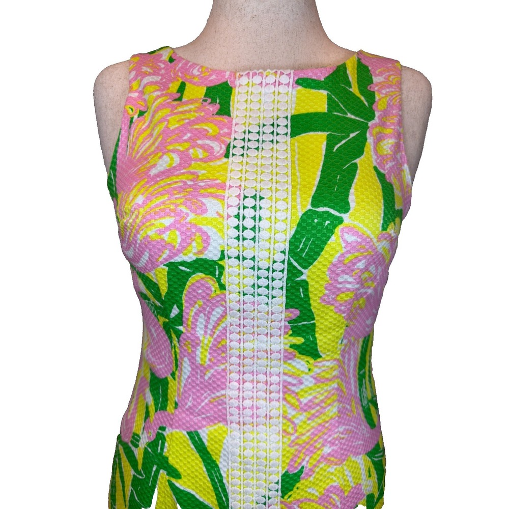 Lilly Pulitzer x Target 20th Anniversary Shift Dress 8 Pink Flamingo Fan Dance - Picture 3 of 11